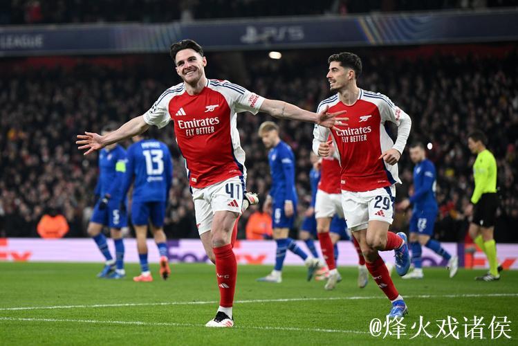 赖斯荣膺阿森纳对阵拜仁比赛最佳球员，彰显中场统治力